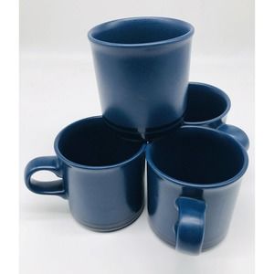 Pfaltzgraff Stoneware MIDNIGHT SUN Dark Blue **Set of 4** Coffee/Tea Cups Mugs